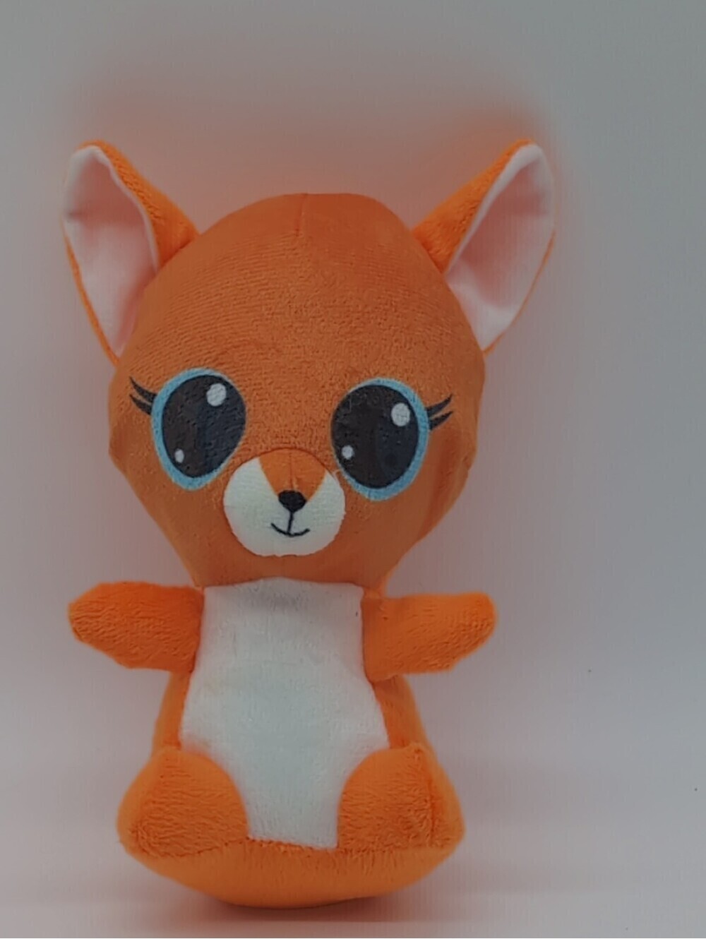 Orange Plush Fox Stuffed Toy - Soft Kids Plushie Carnival Prize Style